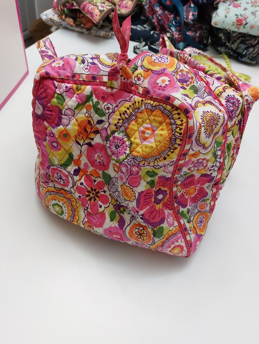 Vera Bradley Large Duffel & Hanging Organizer Clementine New - Picture 8 of 9
